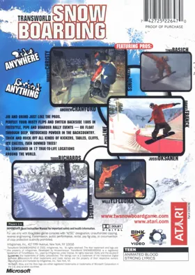 TransWorld Snowboarding (USA) box cover back